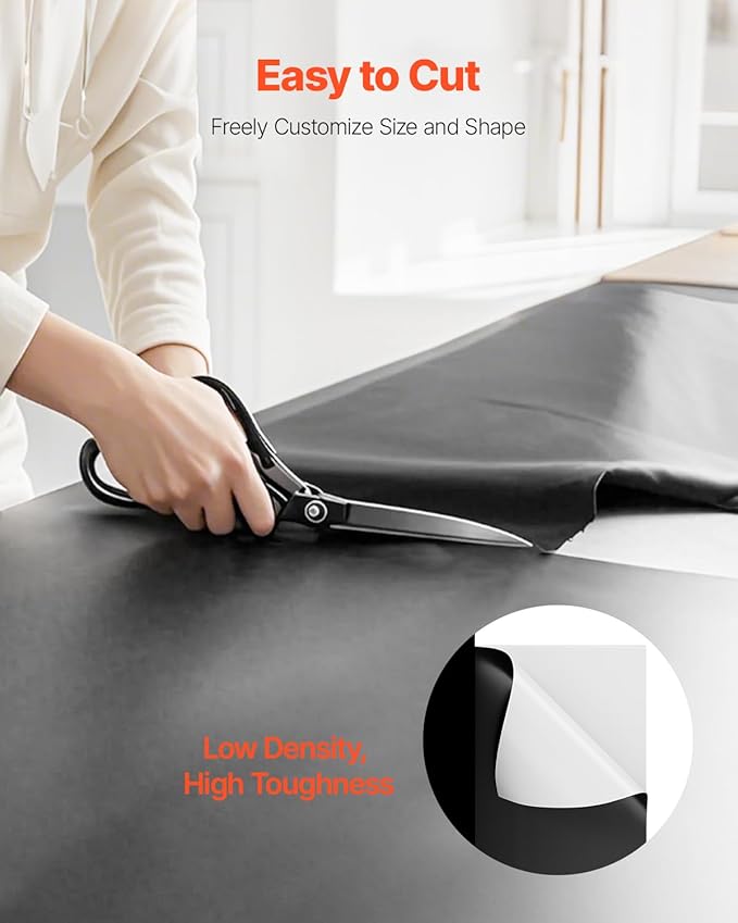 VEVOR 10' x 100' Plastic Sheeting Heavy Duty, 6 Mil Thick Plastic Sheeting Roll, Plastic Drop Cloth Painters Tarp Covering for Crawl Space Vapor Barrier, Black and White Double-Sided, Multi-Purpose