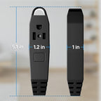 K KASONIC - 50-Feet 3 Outlet Extension Cord, ETL/UL Listed, 16/3 SJTW 3-Wire Grounded, 13 Amp 125 V 1625 Watts, Multi-Outlet Indoor/Outdoor Use, Black