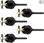 Probrico Privacy Door Handles for Bedroom and Bathroom Black Interior Door Handles, Keyless Privacy Door Lever Reversible, 5 Pack