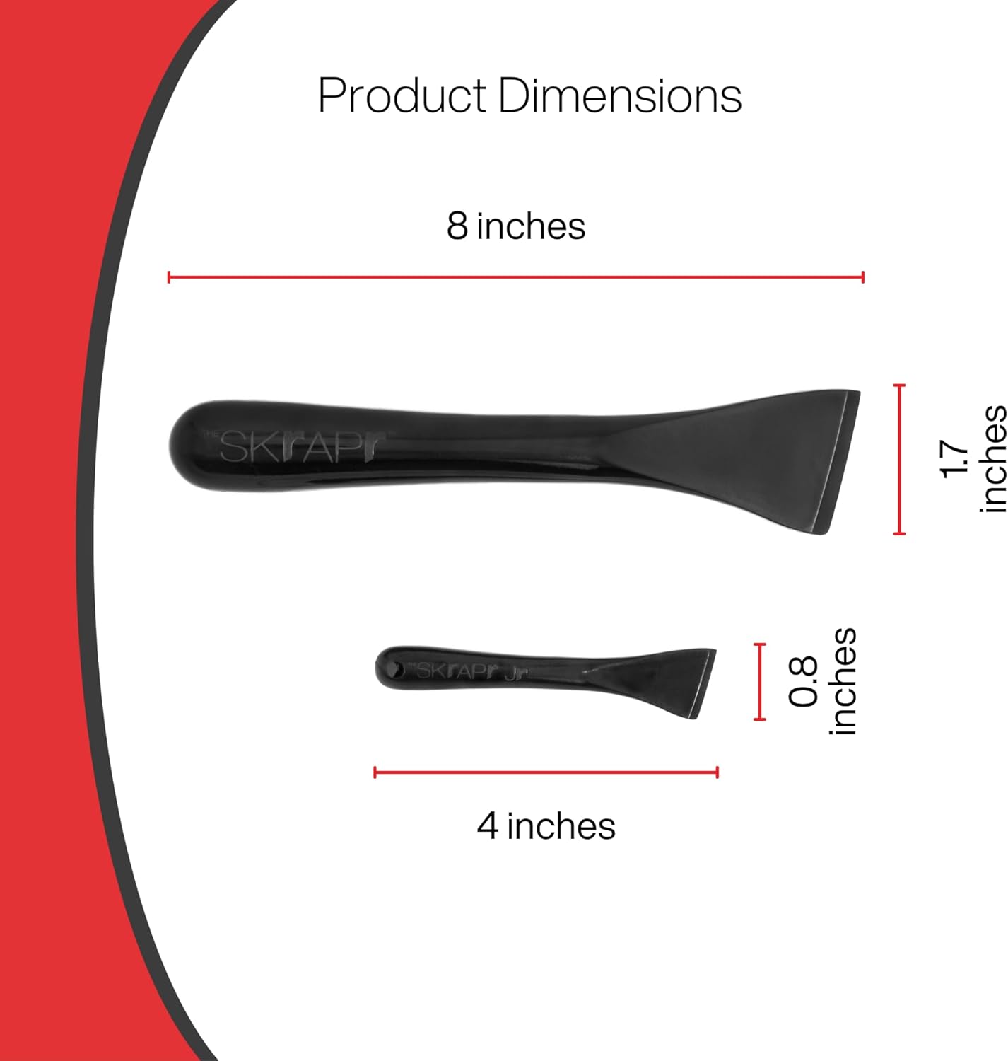 Plastic Scraper - 2 Pack - Non Scratch Cleaning Tool for Kitchens, Countertops, Windows, Walls, Floors, Cars, Mailboxes - Remove Food, Adhesive, Caulking, Stickers, Labels, Decals, Tape