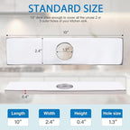 Sink Hole Cover, Faucet Deck Plate Escutcheon for 1 or 3 Hole Kitchen Sink Faucets Stainless Steel 10 Inch, Chrome