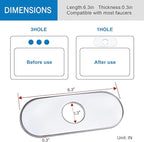 6.3 Inch Hole Cover Deck Plate Escutcheon for 1 or 3 Hole Bathroom Sink Faucet, Stainless Steel Sink Cover Plate, Chrome
