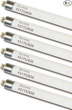 (6pack 34inch F21T5/830 Fluorescent Light Bulb, 21Watt Warm White T5 Linear Tube, 34'' F21W/T5 3000K Soft White Lighting, 20000Hour Longevity Performance
