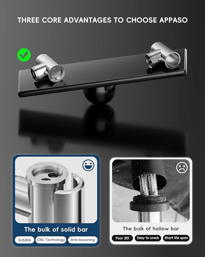 APPASO Kitchen Faucet with Soap Dispenser, SUS304 Pull Down Kitchen Faucet Commercial Single Handle High Arc Faucet for Kitchen Sink, Brushed Nickel