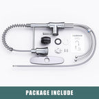 Kitchen Faucet with Pull Down Sprayer, Hurran Commercial Stainless Steel Kithcen Faucets, Single Handle Spring Faucets for Kitchen Sink, Sink Faucet for Farmhouse Wet Bar or RV, Brushed Nickel