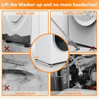 LUCKUP Heavy Duty Appliance Rollers, Extendable Washing Machine Stand Furniture Rollers Mobile Fridge Base Furniture Sliders for Refrigerators Washer and Dryer Support 660 lbs, White