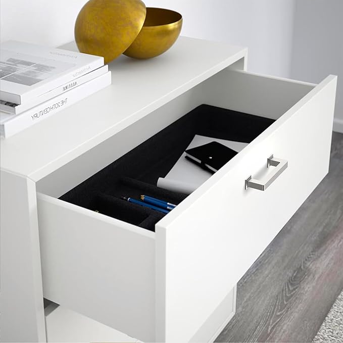 FILTA 3 Inch(76mm) Hole Centers Brushed Nickel Cabinet Pulls(Set of 10),Silver Cabinet Pulls Zinc Alloy Kitchen Cabinet Handles Cabinet Hardware for Cabinets Cupboard Drawer