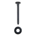 5/16 x 2 (50 Pack) Lag Screw Kit, 50 Screws and 50 Washers, Ceramic Black Ruspert Coating for Exterior Use, Meets ASTM A307 and ASME B18.2.1, Industrial/Commerical Grade by Makers Bolt