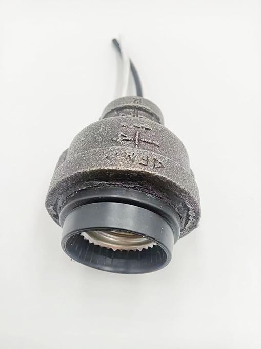 Generic Iron Pipe Lamp Socket That fits 1/2-1-1/4 inch Iron Pipe (NPT), transparent