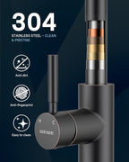 WEWE Kitchen Faucets with Pull Down Sprayer, Stainless Steel Single Handle 1 Hole for Family Kitchen Commercial Camper Laundry Rv Bar, Oil Rubbed Bronze