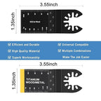 55 PCS Oscillating Saw Blades Quick Release Universal oscillating Tool Blades Wood Plastics and Metal Multitool Blade Kits for Wood fit Dewalt Rockwell Milwaukee Makita Ryobi