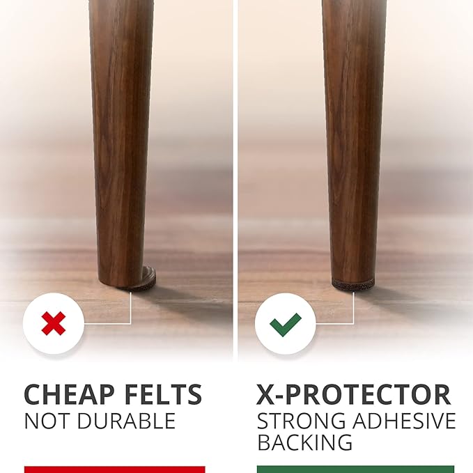 Felt Furniture Pads X-PROTECTOR 235 PCS Premium Furniture Pads - Felt Pads Furniture Feet Best Wood Floor Protectors - Protect Your Hardwood & Laminate Flooring!