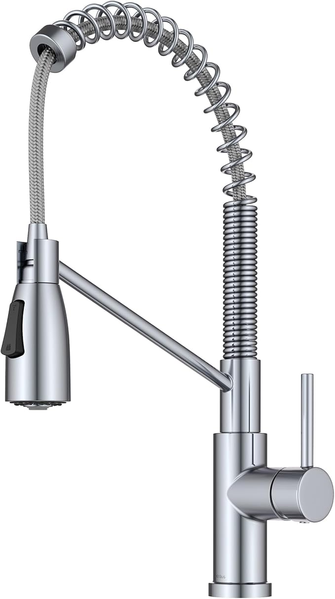 KRAUS Coda Commercial Style 2-Function Single Handle Pull Down Kitchen Faucet in Chrome, KPF-1617CH