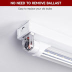 Kihung T8 Led Bulbs 4 Foot Type A+B Tube Light, 24W, 3120LM, 6000K Led Tube Lights 4ft, Plug and Play or Ballast Bypass, T8, T10, T12 Led Replacement for Fluorescent Tubes 4 Pack