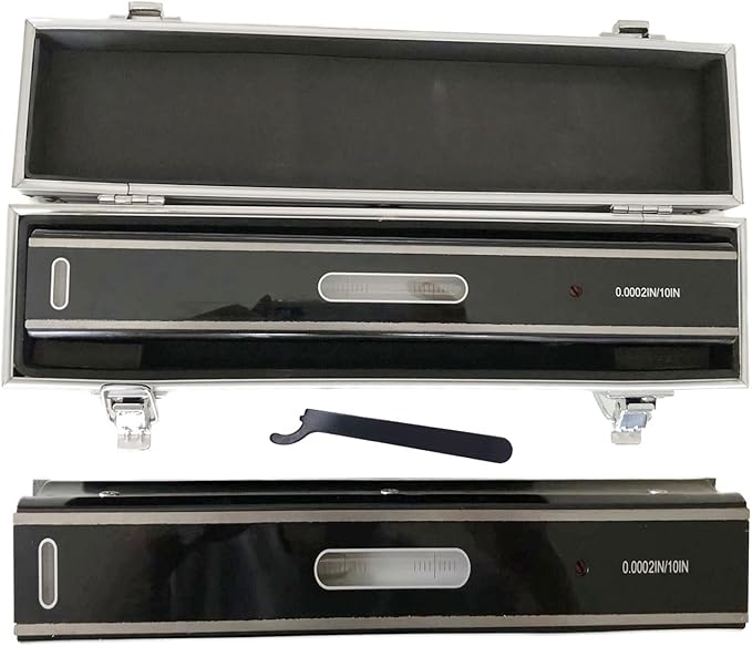 12 Inch Master Precision Level with Metal Box,instruction manual, 0.0002"/10" Accuracy Strip Level for Checking the Straightness Parallelism The Surface of Machine Tools (12 Inch)