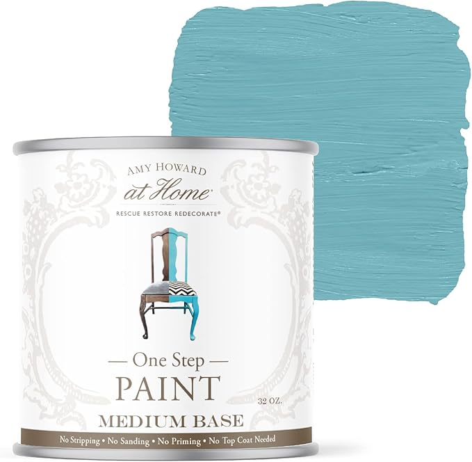 AMY HOWARD AT HOME Chalk-Based One Step Paint for Furniture, Cabinetry, Decor, Finish, and More | No Stripping, Sanding, or Priming | Medium Base | 32 Ounce | Maxwell Garden