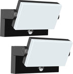 40W LED Wall Pack Lights Outdoor Motion Sensor,360 °Rotation 5000K 6000K 4000K Selectable Exterior Flood Lighting Fixture Sconce for Porch Garage Patio
