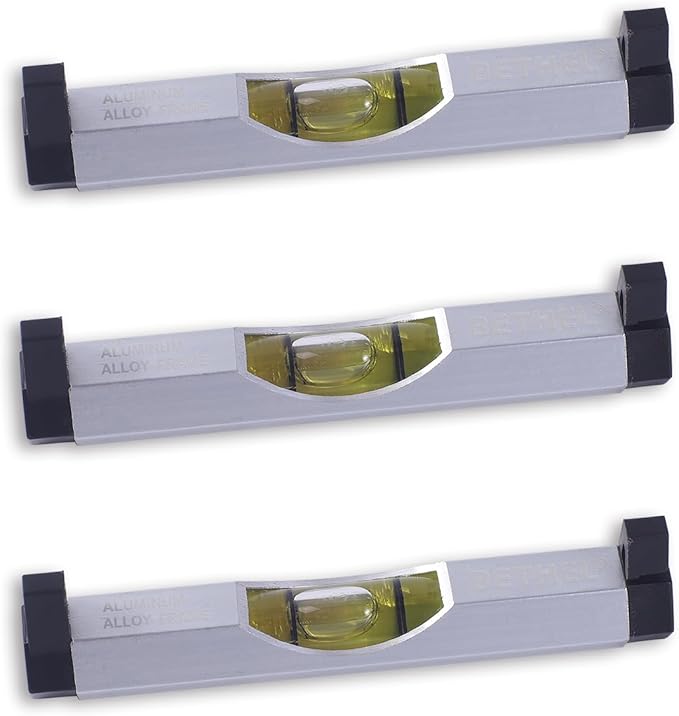 BETHEL 3Pcs Hanging Bubble Line Level String Aluminum levels Tools,Mini Leveler for Building Trades, Engineering, camping, and other Equipment Measure