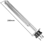 DERNORD 240V 4500W Tri-clamp Foldback Heating Element Stainless Steel Immersion Water Heater with 3-Wire Electrical Locking Plug (2 Inch Tri clamp)