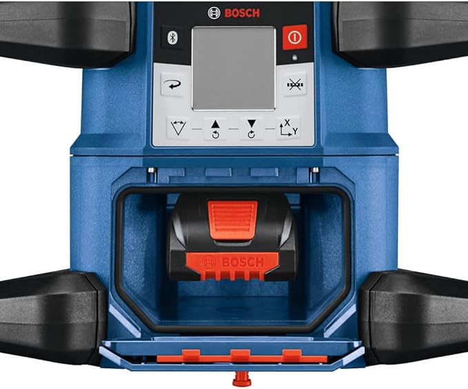 BOSCH GRL4000-80CHK REVOLVE 18V Connected Self-Leveling Horizontal Rotary Laser Kit, Includes CORE18V 4 Ah Battery & Charger, Tripod, Grade Rod, Receiver, Carrying Case, & Accessories