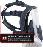 Parcil Distribution Full Face Respirator Mask with Filters – Durable Full Face Respirator Gas Mask, Bayonet Filter Compatible