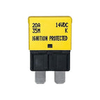 Auto Reset ATC/ATO 20 Amp Circuit Breaker Fuse for Automotive Marine RV Car Truck Audio Battery Protection Automatic Reset | Low Profile (20A, 1 Pack)