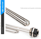 Water Heater Element 4500W,Screw-in,Foldback Type 02582 Water Heater Heating Elements By TOP-HEATER, Fits Most Models As AO Smith, GE, Kenmore,Maytag,Whirlpool, Water Heater Element Replacement 2Pack