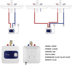 ThermoMate Mini Tank Water Heater Electric, 1.32 Gallons Small Under Sink Water Heater for Point of Use Instant Hot Water 110V 120V, Wall or Floor Mounted, UL Listed ES150