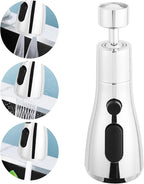 3 Function Sink Extender, Kitchen Faucet Sprayer Head & Swivel Spout Connector - Silver