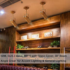 Vinaco MR16 Bulb，6 Pack MR16 Halogen Bulb 50W GU5.3 Base, 800LM High Output MR16 12V 50W Halogen, 2800K Warm White MR 16 Dimmable with Clear Glass Cover, MR 16 GU5.3 for Landscape, Track Lights