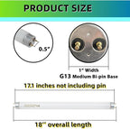 amgolibi 18 Inch 15 Watt U V/A Black Light Bulb F15T8/BL Replacement T8 BL Fluorescent Lamps for 30W Machine 350BL 365-nm Blue Light 4 Count
