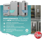 Rheem Liquid Propane Condensing Tankless Water Heater Indoor Up To 6.8 GPM, 120,000 BTUs Continuous Super High Efficient Hot Water