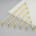 15 Pack 6.3 Inch(160mm) Hole Center Modern Brushed Gold Cabinet Pull Handle Timeless Vanity Drawer Pull Handle Classic Cabinet Hardware for Kitchen Dresser Bathroom, Screws Included, B-Gold(6.3x15)