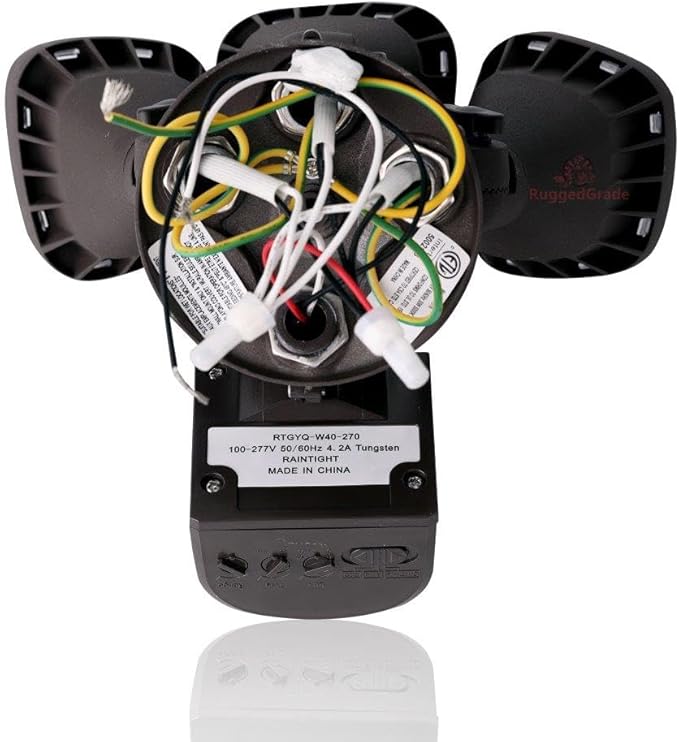 RuggedGrade 30W Turin II TT Series LED Security Light - Motion Wall Light - 3,600 Lumens - 240° Sensor - Color Selectable 3000K/4000K/5000K - Bronze Housing - Outdoor LED Light - DLC 5.1 Premium