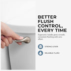 Qualihome Universal Side Mount Toilet Handle Tank Flush Lever Replacement Handle, Satin Nickel Finish Toilet Handle