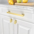 Asidrama 10 Pack 6.3 Inch(160mm) Brushed Gold Kitchen Cabinet Handles, Cabinet Pulls Kitchen Cabinet Hardware for Cupboard Drawer Pulls