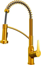 Karran Scottsdale Single-Handle Pull-Down Sprayer Kitchen Faucet in Gold