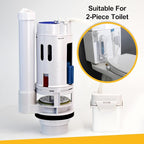 KERDE 2-Inch Automatic Toilet Flusher - Dual Flush Valve with Button, Repair Kit for 2-Piece Toilet (2F-19CM)