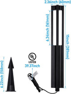 LEONLITE 5CCT 10-Pack Low Voltage Landscape Pathway Lights, Update 1800K2700K3000K4000K5000K Selectable, LED Bollard Path Light, 3W Outdoor Landscape Lighting for Driveway, Aluminum, 12-24V, ETL, IP65