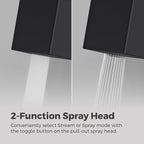 Pfister Arkitek Kitchen Faucet with Pull Out Sprayer, Single Handle, High Arc, Matte Black Finish, LG534LPMB