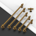 Amerdeco 10 Pack Antique Brass Cabinet Pulls 6.3 Inch(160mm) Hole Center Drawer Pulls Cabinet Hardware Kitchen Cabinet Handles for Bathroom ZH0069