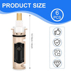 Qunclay 3 Pack Handle Faucets Tub Bathtub Shower Cartridge Replacement Tool Brass and Plastic Shower Part Compatible with Moen 1222 Replacement Cartridge Kit