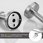 Bathroom Hardware Set Brushed Nickel, 24 Inch Towel Bar Set 10 Pieces Bathroom Accessories Set Includes Includes 2 Packs 24 Inch Towel Bar, Towel Ring, Toilet Holder and 4 Packs Towel Hooks