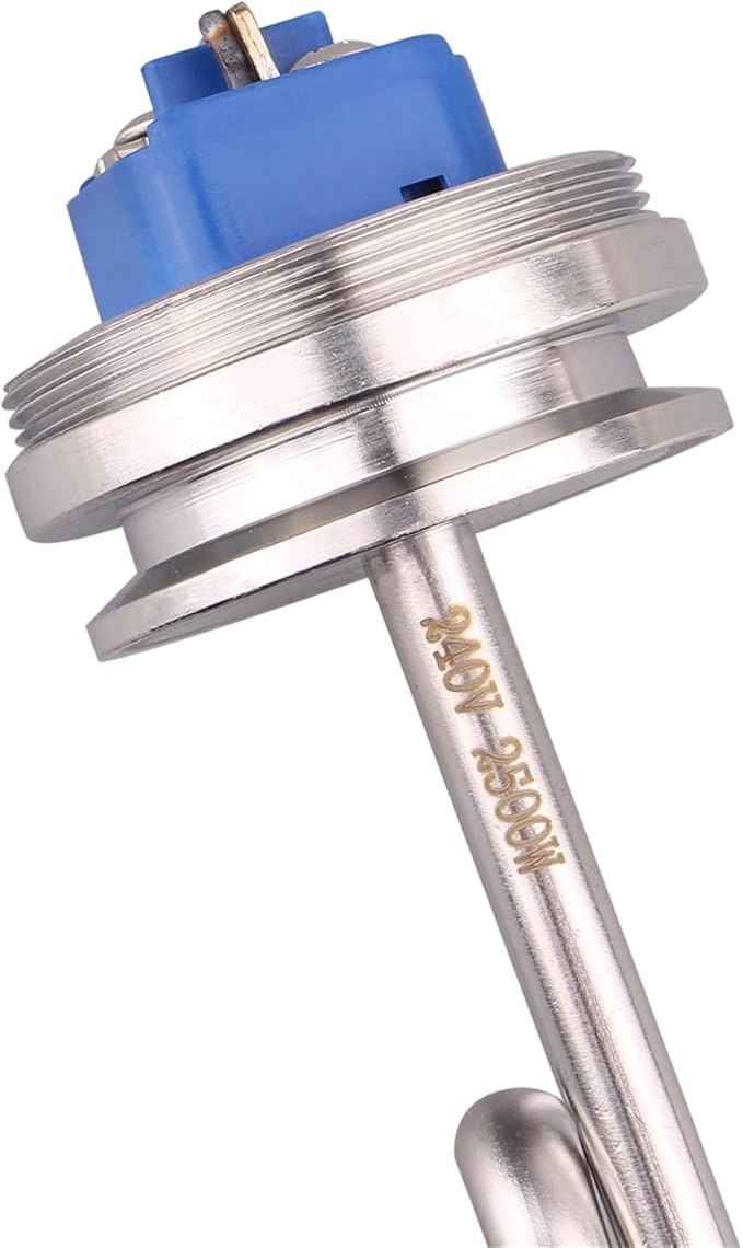 DERNORD 1.5" Inch (OD50.5mm) Tri-clamp Foldback Heating Element Stainless Steel Immersion Water Heater (240V 2500W)