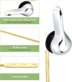 Universal Metal Front Mount Toilet Handle Replacement Kit, Brass Toilet Flush Tank Lever for Most Toilets, Chrome