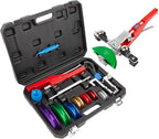 Wostore Tube Bender Kit with Reverse Bend Includes 1/4-7/8 Sizes Refrigeration Ratcheting Tubing benders Hand Tool Color Aluminium Alloy Replacement Head