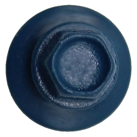 #14 Metal ROOFING SCREWS (250) Screws x 1-1/2" HERON BLUE Hex Head Sheet Metal Roof Screw. Self starting/tapping metal to woodsheet metal siding screws - EPDM washer. for corrugated roofing