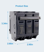 Breaker 100 Amp 3P Plug in Circuit Breaker 120/240V AC, Compatible with GE Thick Series and Q-Line Series Load Centers