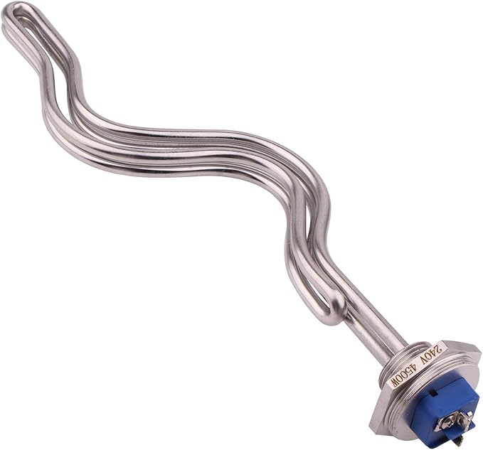 DERNORD 240V 4500W Ripple Water Heater Element Screw-In Lime Life - Ultra Low Watt Density