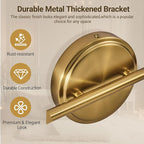 ANDY STAR Gold Bathroom Light Fixtures, Antique Brass Vanity Light, 3 Lights Wall Light with Globe Clear Lampshade, Vintage Wall Sconce with Metal Lamp Body for Bedroom, Living Room, Hallway